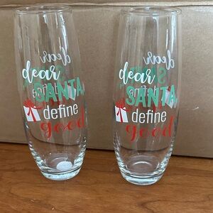 Festive Holiday Champagne Flutes